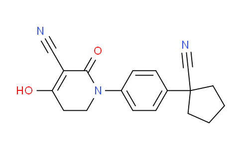 CAS No. 1956334-50-1, 1-(4-(1-Cyanocyclopentyl)phenyl)-4-hydroxy-2-oxo-1,2,5,6-tetrahydropyridine-3-carbonitrile