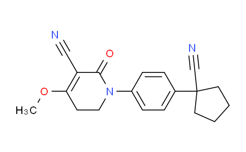 CAS No. 1922870-53-8, 1-(4-(1-Cyanocyclopentyl)phenyl)-4-methoxy-2-oxo-1,2,5,6-tetrahydropyridine-3-carbonitrile