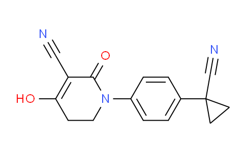 CAS No. 1956334-52-3, 1-(4-(1-Cyanocyclopropyl)phenyl)-4-hydroxy-2-oxo-1,2,5,6-tetrahydropyridine-3-carbonitrile