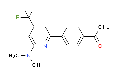 CAS No. 1311280-01-9, 1-(4-(6-(Dimethylamino)-4-(trifluoromethyl)pyridin-2-yl)phenyl)ethanone