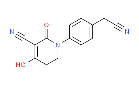 CAS No. 1956371-66-6, 1-(4-(Cyanomethyl)phenyl)-4-hydroxy-2-oxo-1,2,5,6-tetrahydropyridine-3-carbonitrile