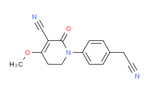 CAS No. 1956332-26-5, 1-(4-(Cyanomethyl)phenyl)-4-methoxy-2-oxo-1,2,5,6-tetrahydropyridine-3-carbonitrile
