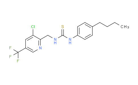CAS No. 326815-24-1, 1-(4-Butylphenyl)-3-((3-chloro-5-(trifluoromethyl)pyridin-2-yl)methyl)thiourea