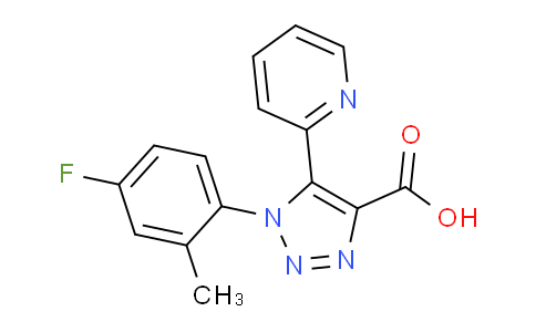 CAS No. 1351779-44-6, 1-(4-Fluoro-2-methylphenyl)-5-(pyridin-2-yl)-1H-1,2,3-triazole-4-carboxylic acid