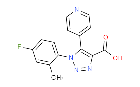 CAS No. 1326826-64-5, 1-(4-Fluoro-2-methylphenyl)-5-(pyridin-4-yl)-1H-1,2,3-triazole-4-carboxylic acid