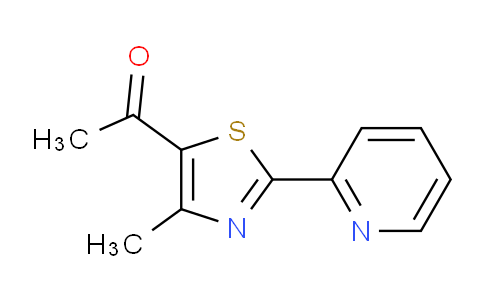 CAS No. 478257-65-7, 1-(4-Methyl-2-(pyridin-2-yl)thiazol-5-yl)ethanone