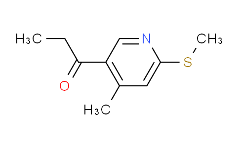 CAS No. 1355177-73-9, 1-(4-Methyl-6-(methylthio)pyridin-3-yl)propan-1-one