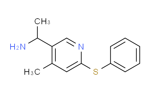 CAS No. 1355192-51-6, 1-(4-Methyl-6-(phenylthio)pyridin-3-yl)ethanamine