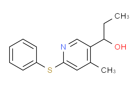 CAS No. 1355217-50-3, 1-(4-Methyl-6-(phenylthio)pyridin-3-yl)propan-1-ol