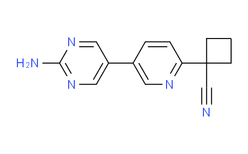 CAS No. 1369513-79-0, 1-(5-(2-Aminopyrimidin-5-yl)pyridin-2-yl)cyclobutanecarbonitrile