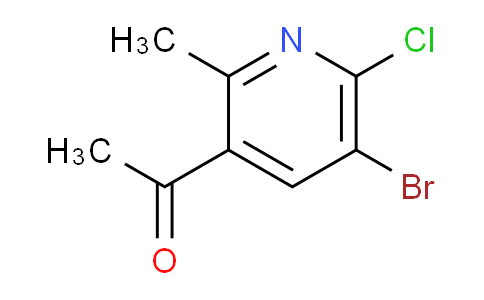 CAS No. 1190198-15-2, 1-(5-Bromo-6-chloro-2-methylpyridin-3-yl)ethanone