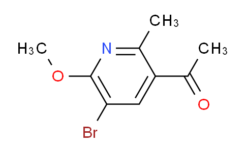 CAS No. 1335113-01-3, 1-(5-Bromo-6-methoxy-2-methylpyridin-3-yl)ethanone