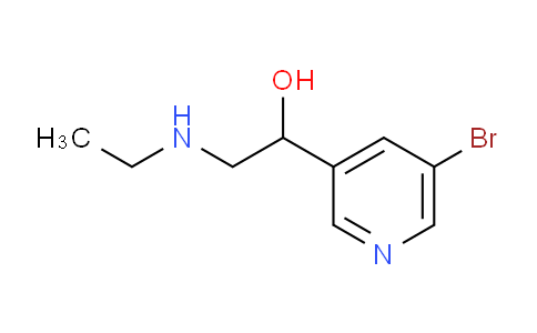 CAS No. 1602917-58-7, 1-(5-Bromopyridin-3-yl)-2-(ethylamino)ethanol