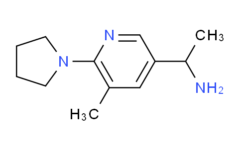 CAS No. 1355218-50-6, 1-(5-Methyl-6-(pyrrolidin-1-yl)pyridin-3-yl)ethanamine