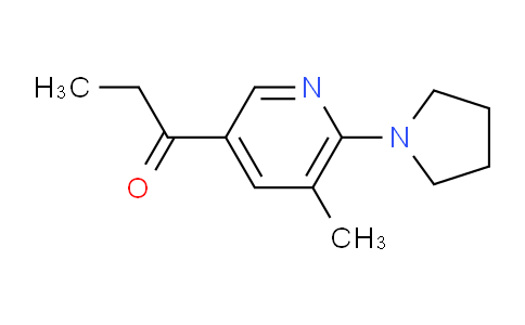 CAS No. 1355181-66-6, 1-(5-Methyl-6-(pyrrolidin-1-yl)pyridin-3-yl)propan-1-one