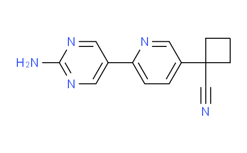 CAS No. 1369513-80-3, 1-(6-(2-Aminopyrimidin-5-yl)pyridin-3-yl)cyclobutanecarbonitrile