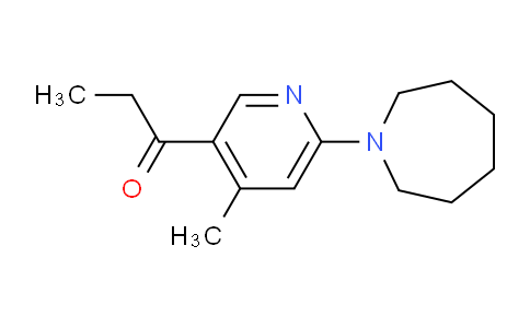 CAS No. 1355231-94-5, 1-(6-(Azepan-1-yl)-4-methylpyridin-3-yl)propan-1-one