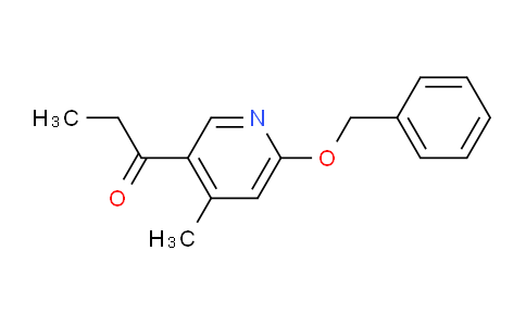 CAS No. 1355179-34-8, 1-(6-(Benzyloxy)-4-methylpyridin-3-yl)propan-1-one