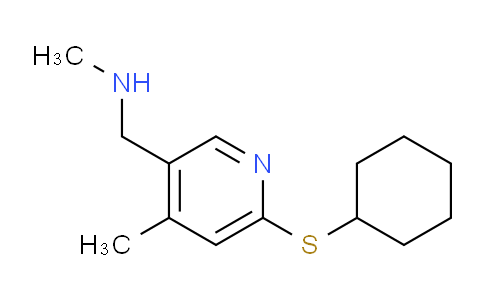 CAS No. 1355222-72-8, 1-(6-(Cyclohexylthio)-4-methylpyridin-3-yl)-N-methylmethanamine