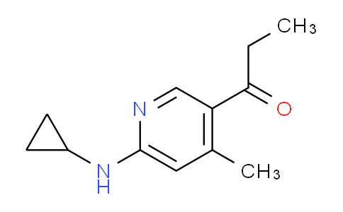 CAS No. 1355194-74-9, 1-(6-(Cyclopropylamino)-4-methylpyridin-3-yl)propan-1-one
