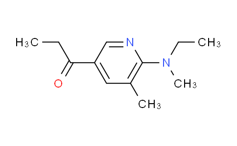 CAS No. 1355175-39-1, 1-(6-(Ethyl(methyl)amino)-5-methylpyridin-3-yl)propan-1-one