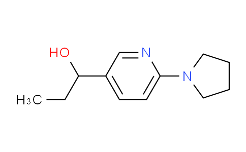 CAS No. 1355238-35-5, 1-(6-(Pyrrolidin-1-yl)pyridin-3-yl)propan-1-ol