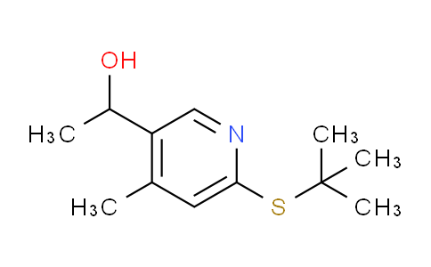 CAS No. 1355193-73-5, 1-(6-(tert-Butylthio)-4-methylpyridin-3-yl)ethanol