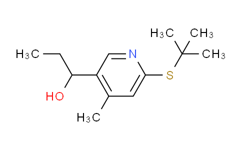 CAS No. 1355180-58-3, 1-(6-(tert-Butylthio)-4-methylpyridin-3-yl)propan-1-ol