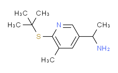 CAS No. 1355226-70-8, 1-(6-(tert-Butylthio)-5-methylpyridin-3-yl)ethanamine