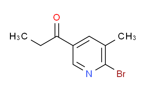CAS No. 1355201-81-8, 1-(6-Bromo-5-methylpyridin-3-yl)propan-1-one