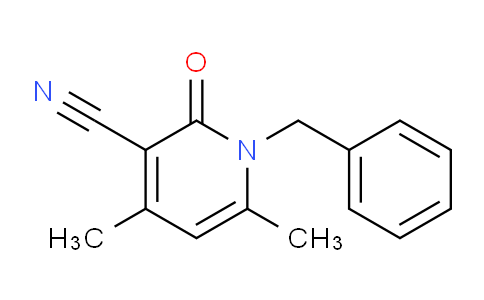 CAS No. 64488-19-3, 1-Benzyl-4,6-dimethyl-2-oxo-1,2-dihydropyridine-3-carbonitrile