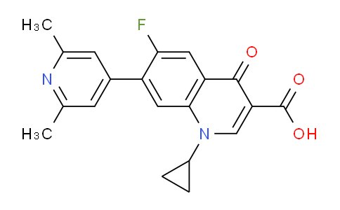 CAS No. 123942-04-1, 1-Cyclopropyl-7-(2,6-dimethylpyridin-4-yl)-6-fluoro-4-oxo-1,4-dihydroquinoline-3-carboxylic acid