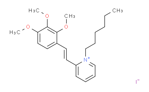 CAS No. 307952-94-9, 1-Hexyl-2-(2,3,4-trimethoxystyryl)pyridin-1-ium iodide