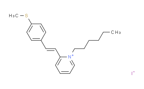 CAS No. 307952-95-0, 1-Hexyl-2-(4-(methylthio)styryl)pyridin-1-ium iodide