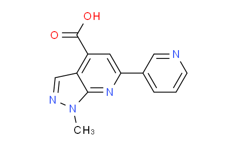 CAS No. 1011396-62-5, 1-Methyl-6-(pyridin-3-yl)-1H-pyrazolo[3,4-b]pyridine-4-carboxylic acid