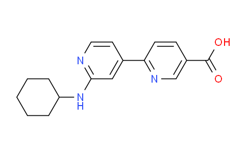 CAS No. 1201674-11-4, 2'-(Cyclohexylamino)-[2,4'-bipyridine]-5-carboxylic acid