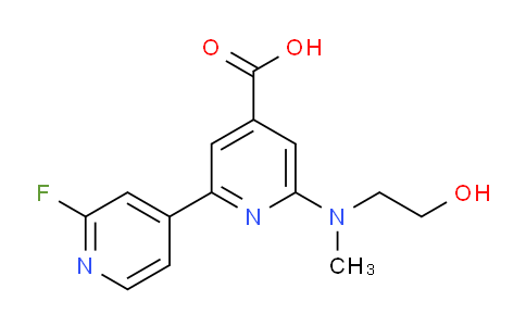 CAS No. 1201675-20-8, 2'-Fluoro-6-((2-hydroxyethyl)(methyl)amino)-[2,4'-bipyridine]-4-carboxylic acid