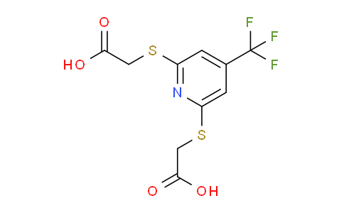 CAS No. 1053659-76-9, 2,2'-((4-(Trifluoromethyl)pyridine-2,6-diyl)bis(sulfanediyl))diacetic acid