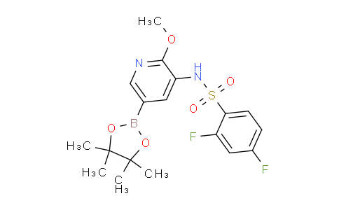 CAS No. 1083326-73-1, 2,4-Difluoro-N-(2-methoxy-5-(4,4,5,5-tetramethyl-1,3,2-dioxaborolan-2-yl)pyridin-3-yl)benzenesulfonamide