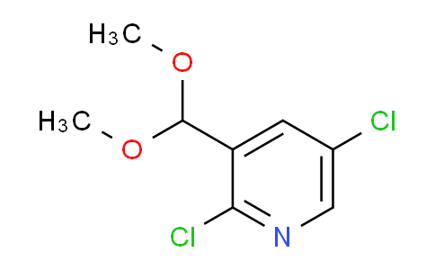 CAS No. 1299607-61-6, 2,5-Dichloro-3-(dimethoxymethyl)pyridine