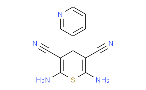 CAS No. 125219-61-6, 2,6-Diamino-4-(pyridin-3-yl)-4H-thiopyran-3,5-dicarbonitrile