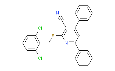 CAS No. 400738-16-1, 2-((2,6-Dichlorobenzyl)thio)-4,6-diphenylnicotinonitrile