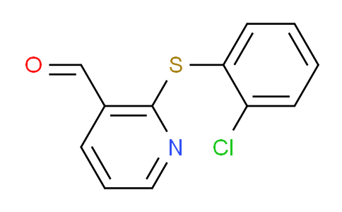 CAS No. 338982-32-4, 2-((2-Chlorophenyl)thio)nicotinaldehyde