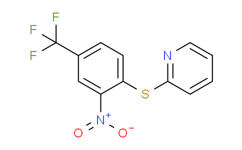 CAS No. 389084-12-2, 2-((2-Nitro-4-(trifluoromethyl)phenyl)thio)pyridine