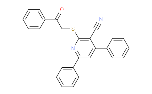CAS No. 94360-86-8, 2-((2-Oxo-2-phenylethyl)thio)-4,6-diphenylnicotinonitrile