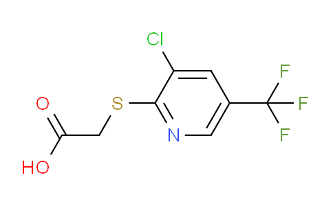 CAS No. 338422-73-4, 2-((3-Chloro-5-(trifluoromethyl)pyridin-2-yl)thio)acetic acid