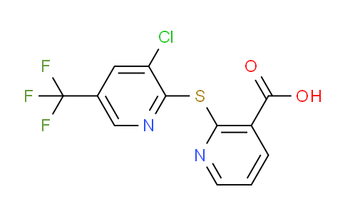 CAS No. 303149-99-7, 2-((3-Chloro-5-(trifluoromethyl)pyridin-2-yl)thio)nicotinic acid