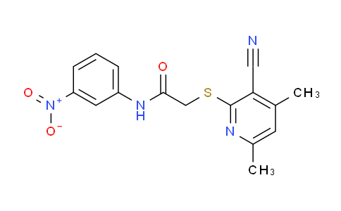 CAS No. 329934-67-0, 2-((3-Cyano-4,6-dimethylpyridin-2-yl)thio)-N-(3-nitrophenyl)acetamide