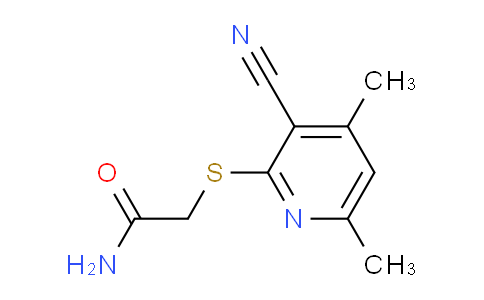 CAS No. 328072-66-8, 2-((3-Cyano-4,6-dimethylpyridin-2-yl)thio)acetamide