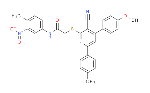 MC653387 | 332100-80-8 | 2-((3-Cyano-4-(4-methoxyphenyl)-6-(p-tolyl)pyridin-2-yl)thio)-N-(4-methyl-3-nitrophenyl)acetamide